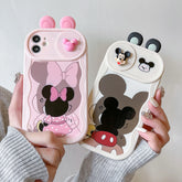 3D Cartoon Ears Sliding Camera Case For iPhone